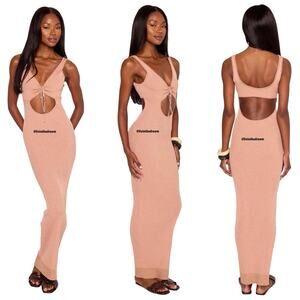 Beach Bunny Lennon Maxi Dress SZ M Copper $129